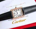 TW Factory Cartier Tank Must 33.7*25.5/29.5*22MM 316L Steel 751 Movement Calfskin Strap Watch